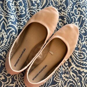 DONATED — Women’s 7.5 Pink Ballet Flats with Suede Finish by Amazon Essentials